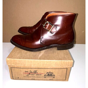 1970's Vintage Johnston Murphy Aristocraft Men’s Monk Strap Brown Boots 8.5 D